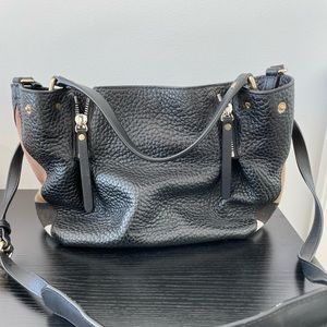 Burberry black leather crossbody bag